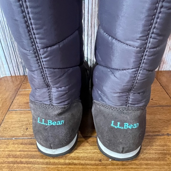 LL Bean 284883 Carrabassett Fur Lace-Up Knee High Snow Boots Women's US 7.5 - Picture 3 of 11